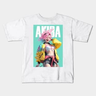 AKIBA DRIP - BE HAPPY 幸せになって | PRETTY CUTE SMILING ANIME GIRL Kids T-Shirt